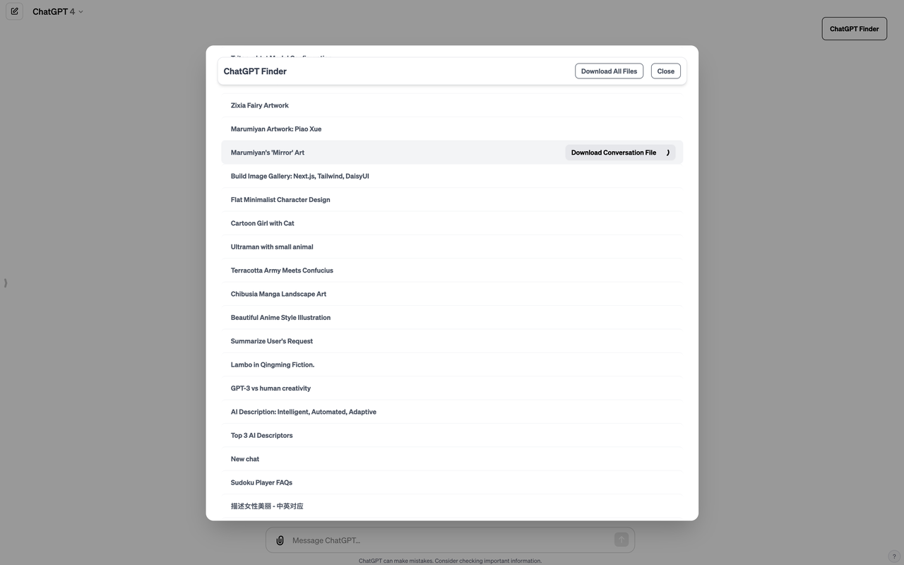 ChatGPT Finder 截图