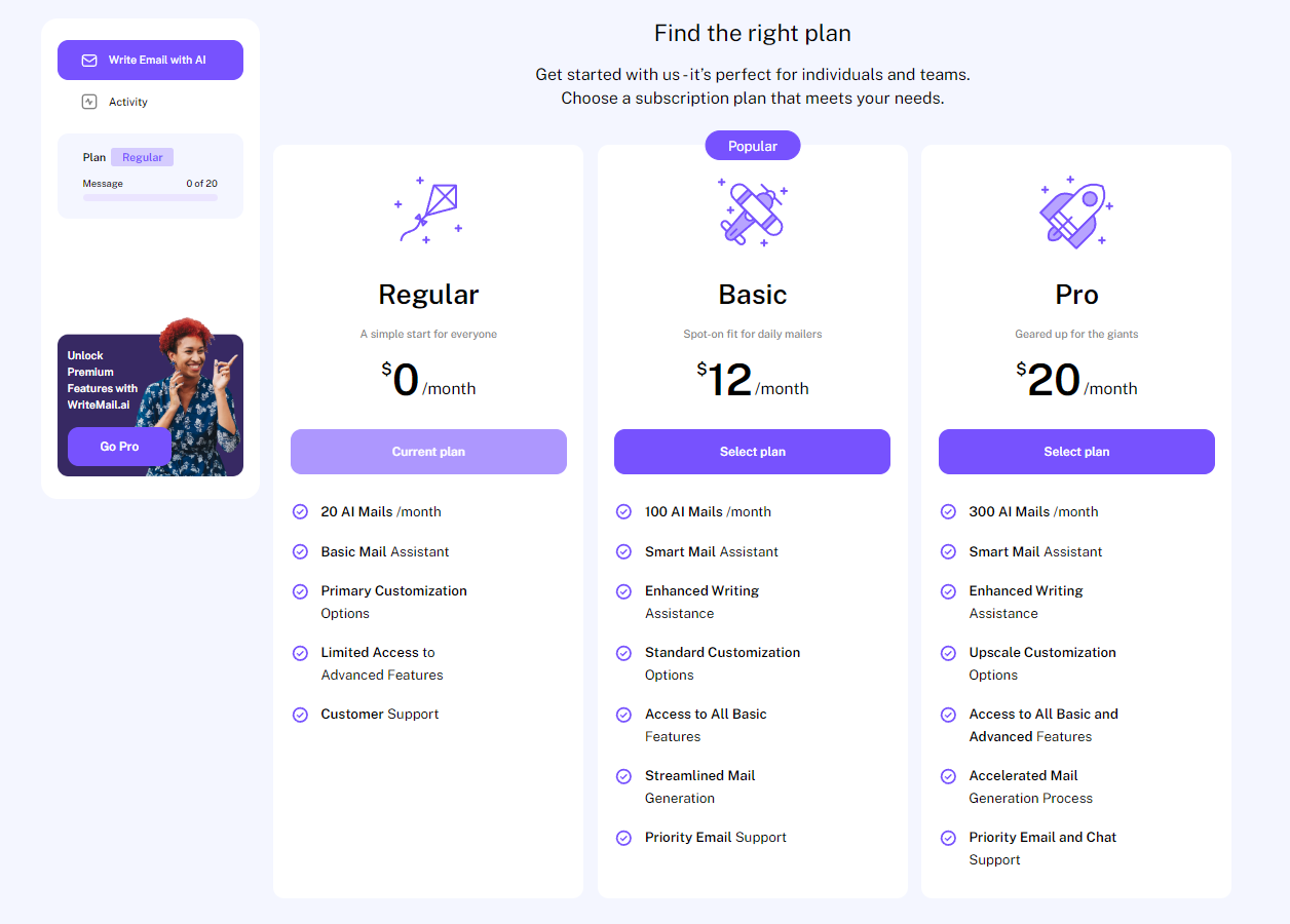 WriteMail.ai 截图