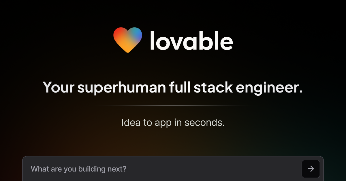 Lovable 截图