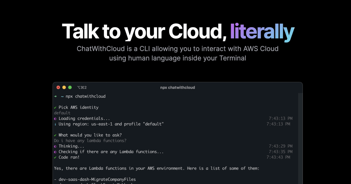 ChatWithCloud 截图