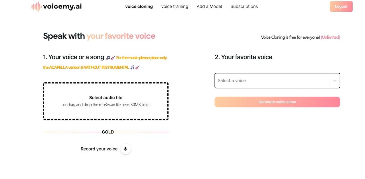 Voicemy.ai 截图