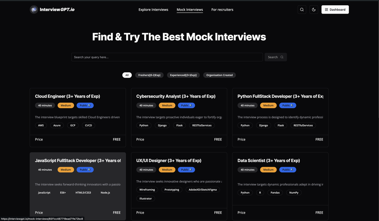 InterviewGPT.io 截图