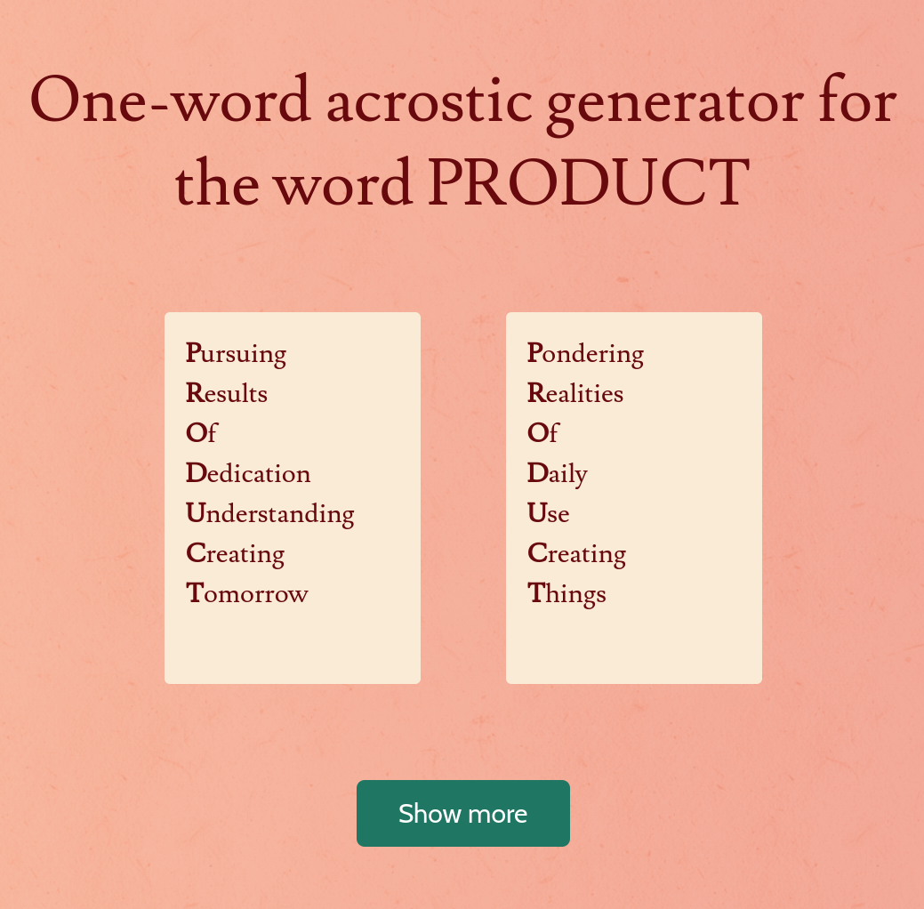 Acrostic.AI 截图