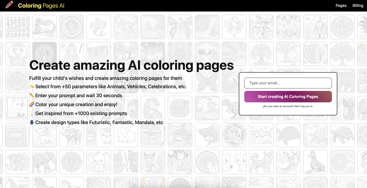 ColoringPages AI 截图