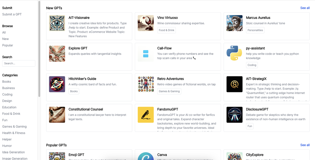GPT App Store 截图