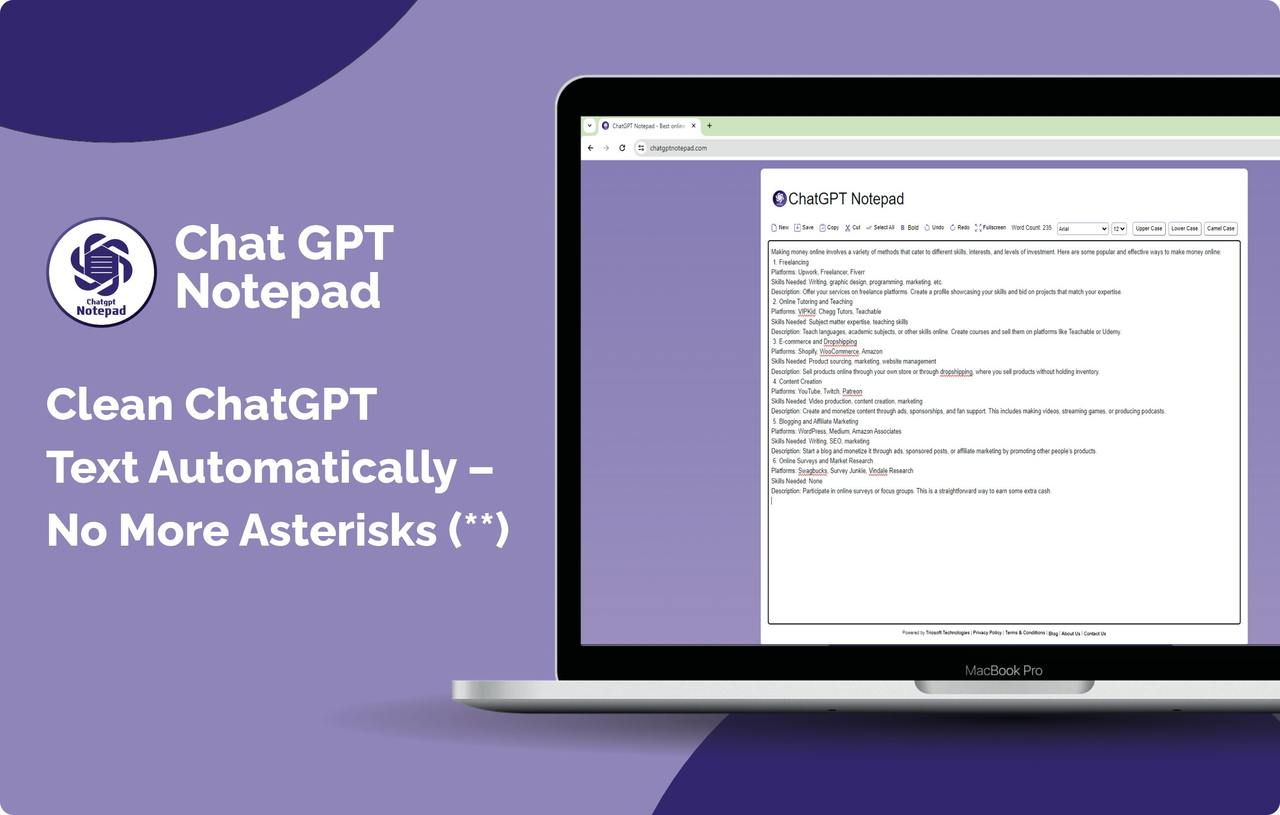 ChatGPT Notepad 截图