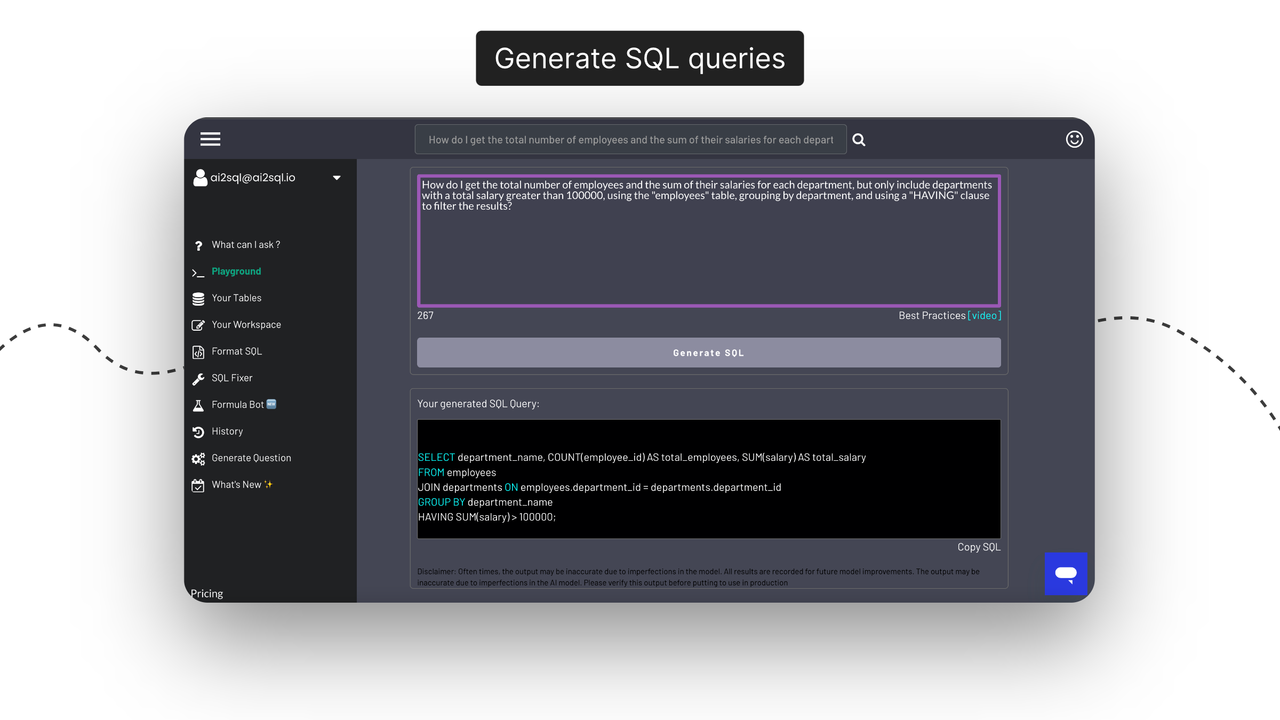AI2SQL 截图