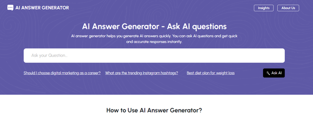 AI Answer Generator