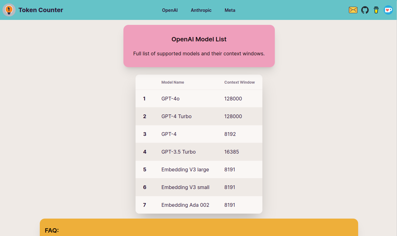 LLM Token Counter 截图