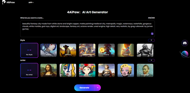 HitPaw AI Art Generator