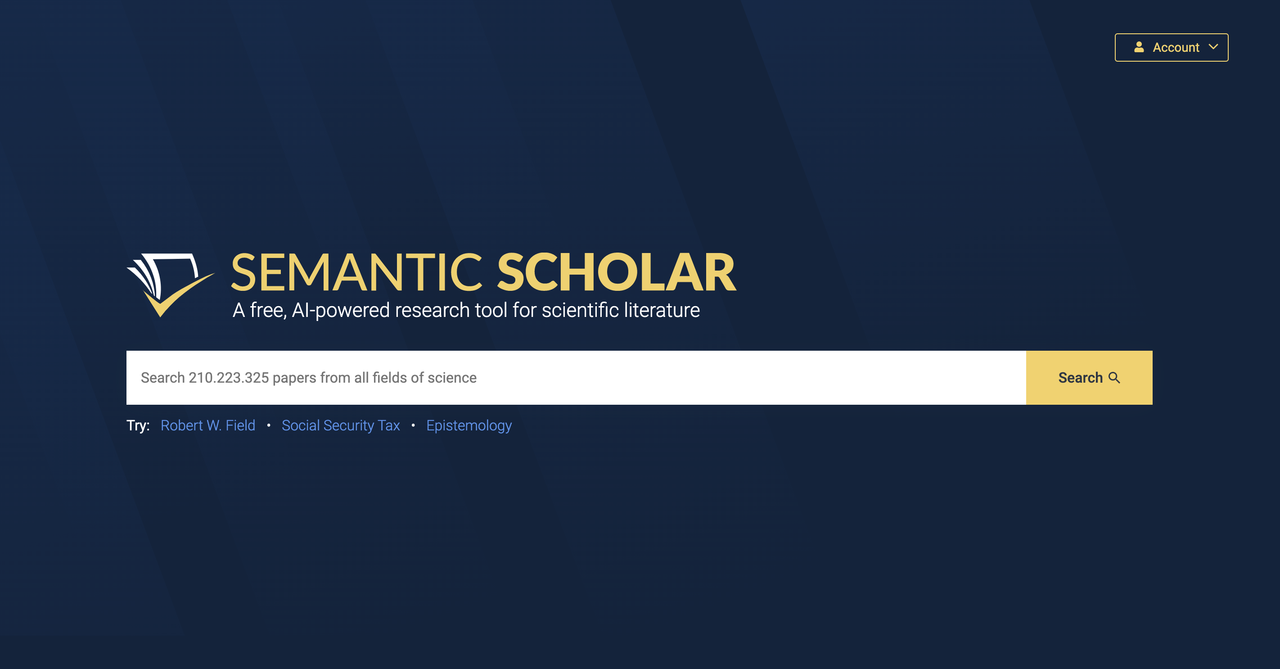 Semantic Scholar 截图