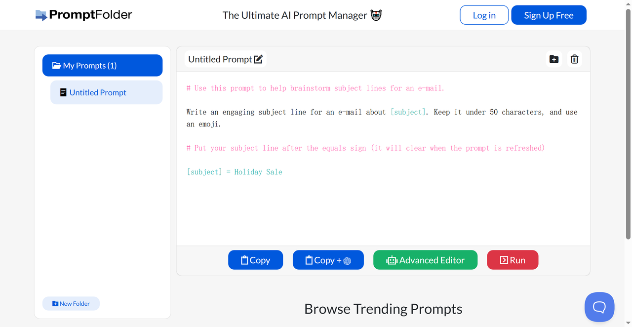 PromptFolder 截图