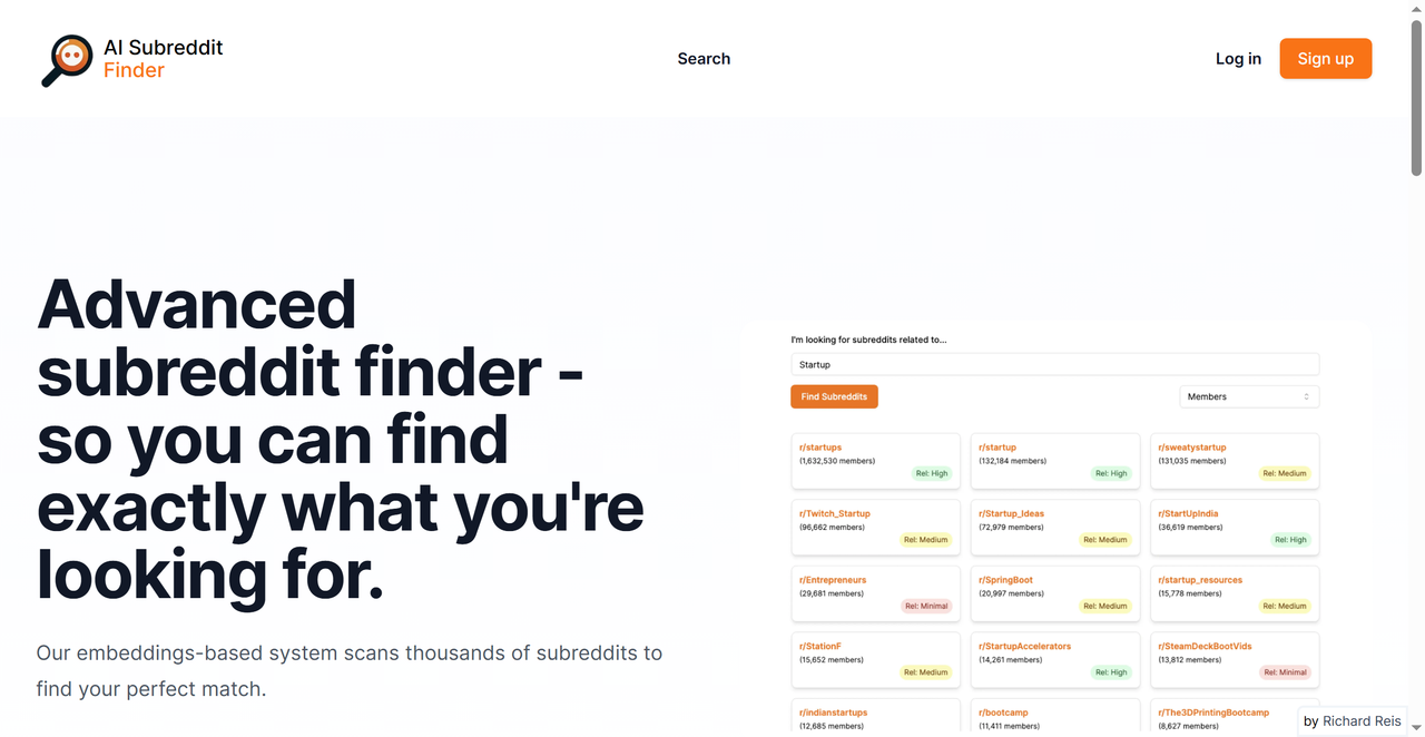 AI Subreddit Finder 截图