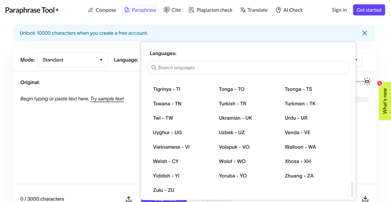 Paraphrase Tool 截图