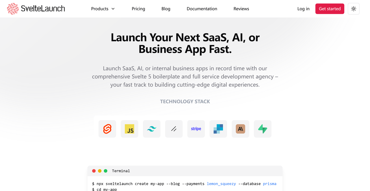 SvelteLaunch 截图