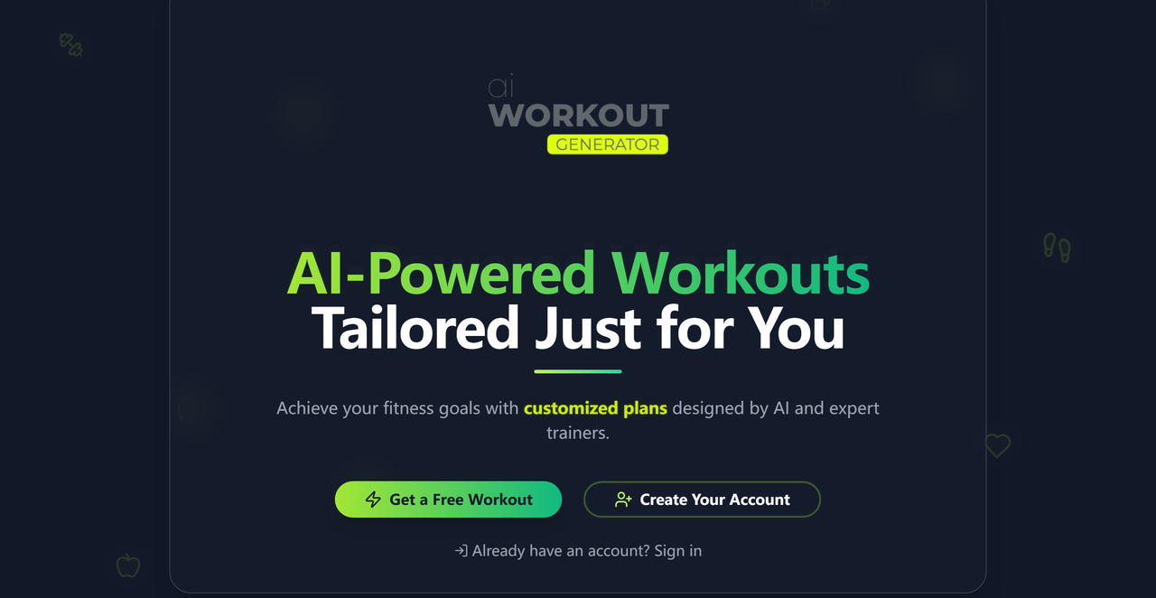 AI 健身计划生成器 截图
