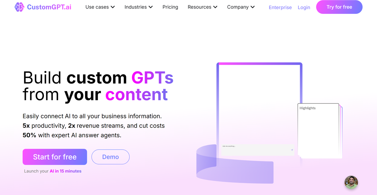 CustomGPT.ai 截图