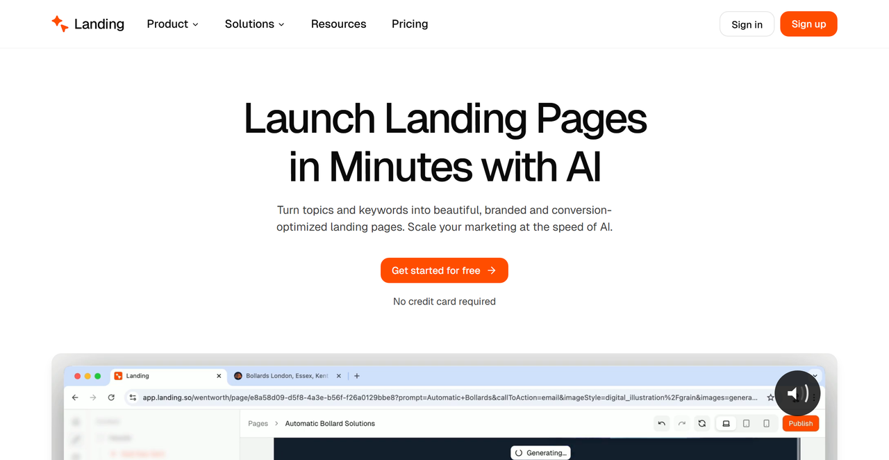 Landing 截图