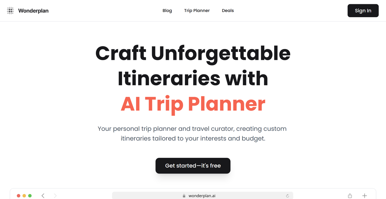 Wonderplan 截图