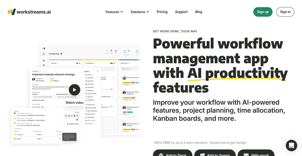 Workstreams.ai 截图