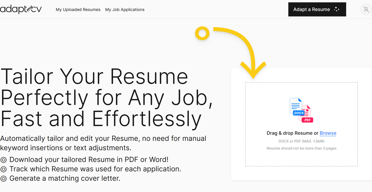 Adapt My CV 截图