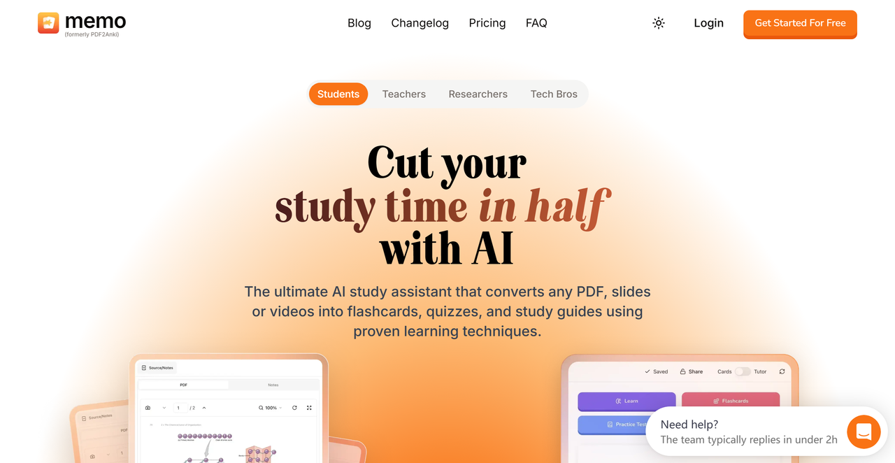 memo（原名PDF2Anki） 截图