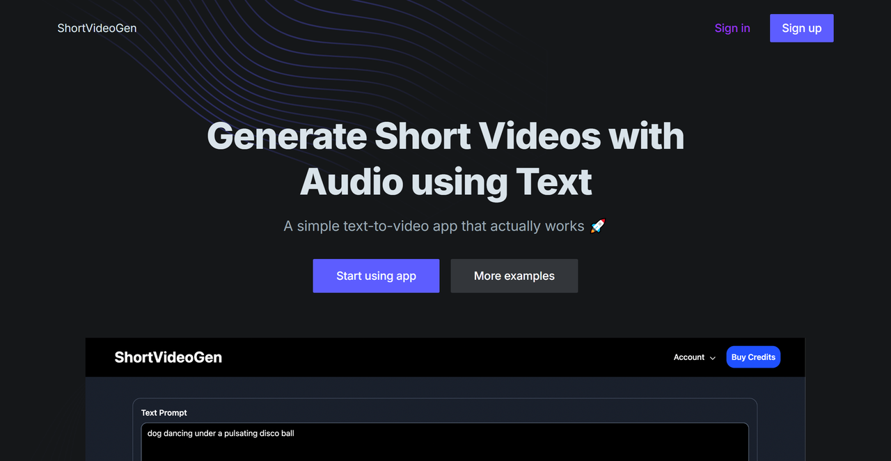 ShortVideoGen 截图