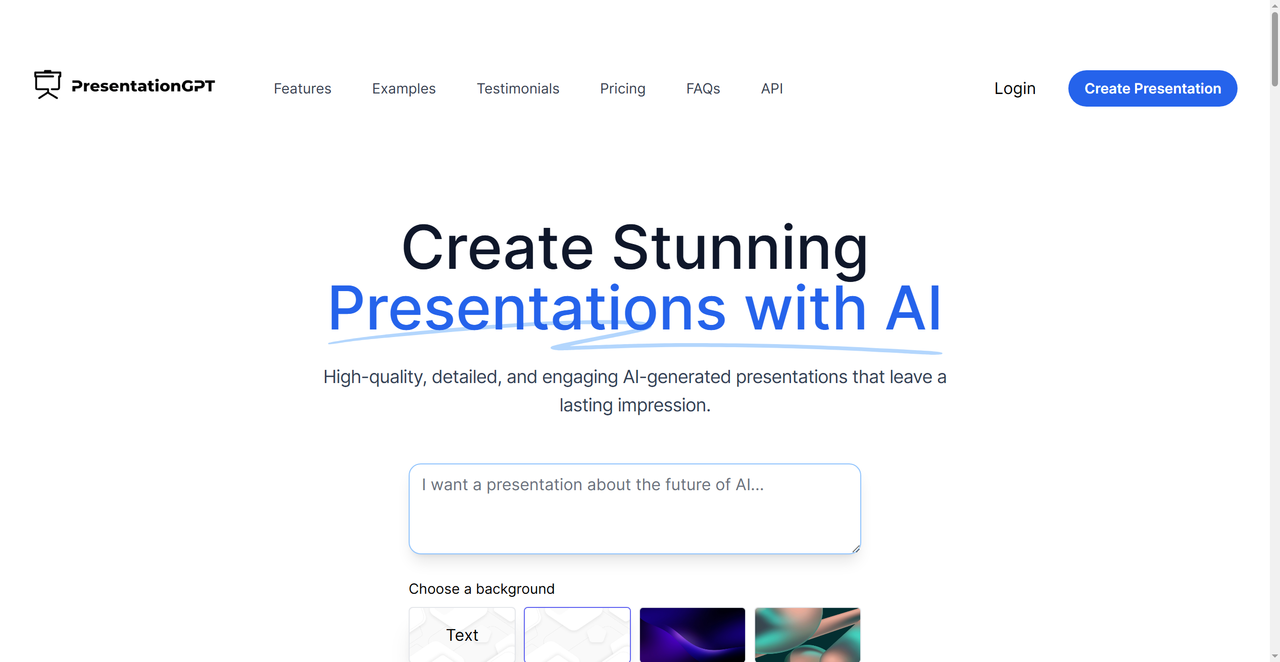 PresentationGPT 截图