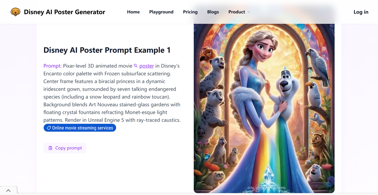 Disney AI Poster Generator 截图