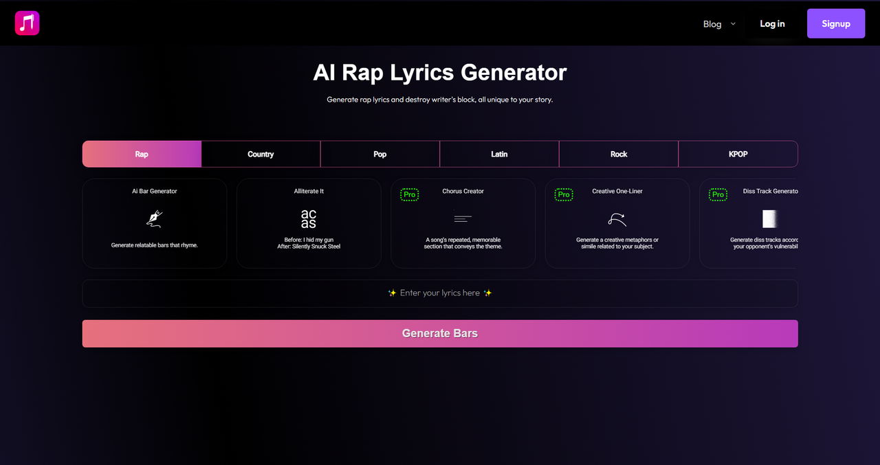 LyricGenerators 截图