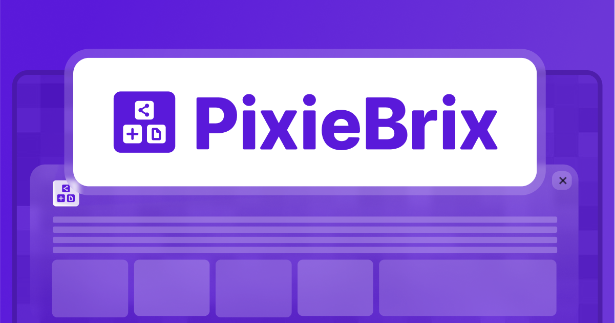 PixieBrix 截图