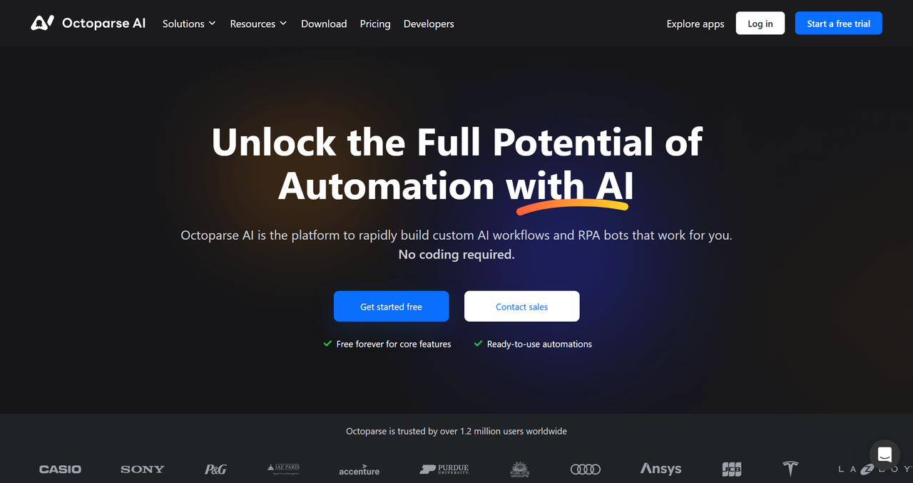 Octoparse AI 截图