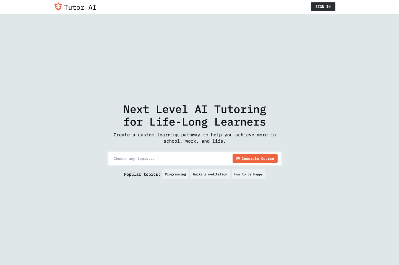 Tutor AI 截图