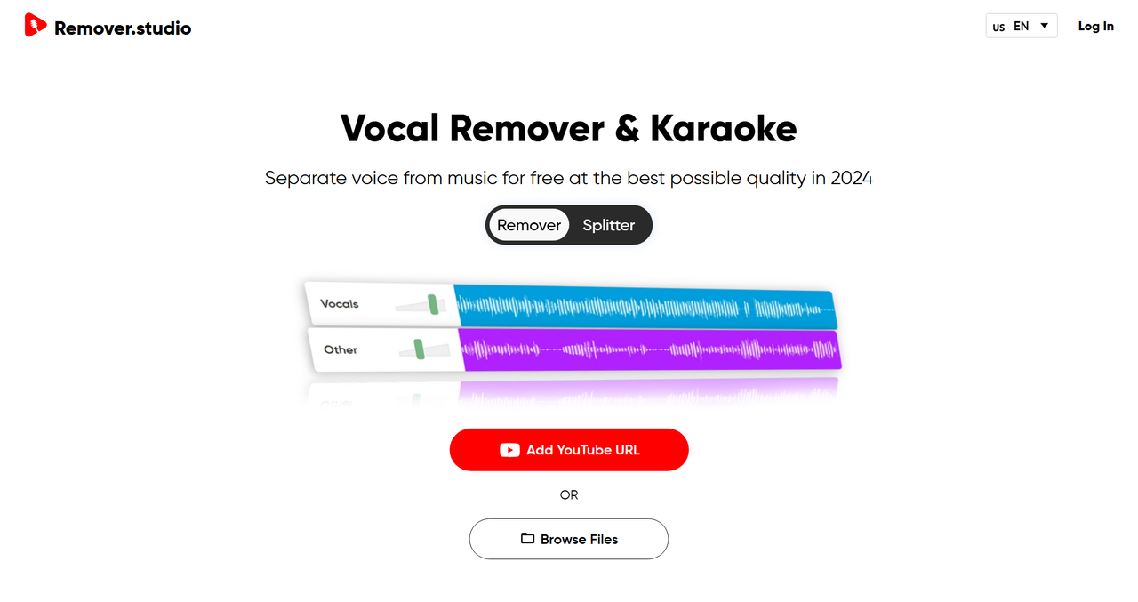 Vocal Remover & Audio Splitter AI (Remover.studio) 截图