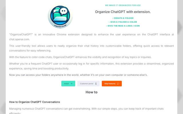 Organize ChatGPT
