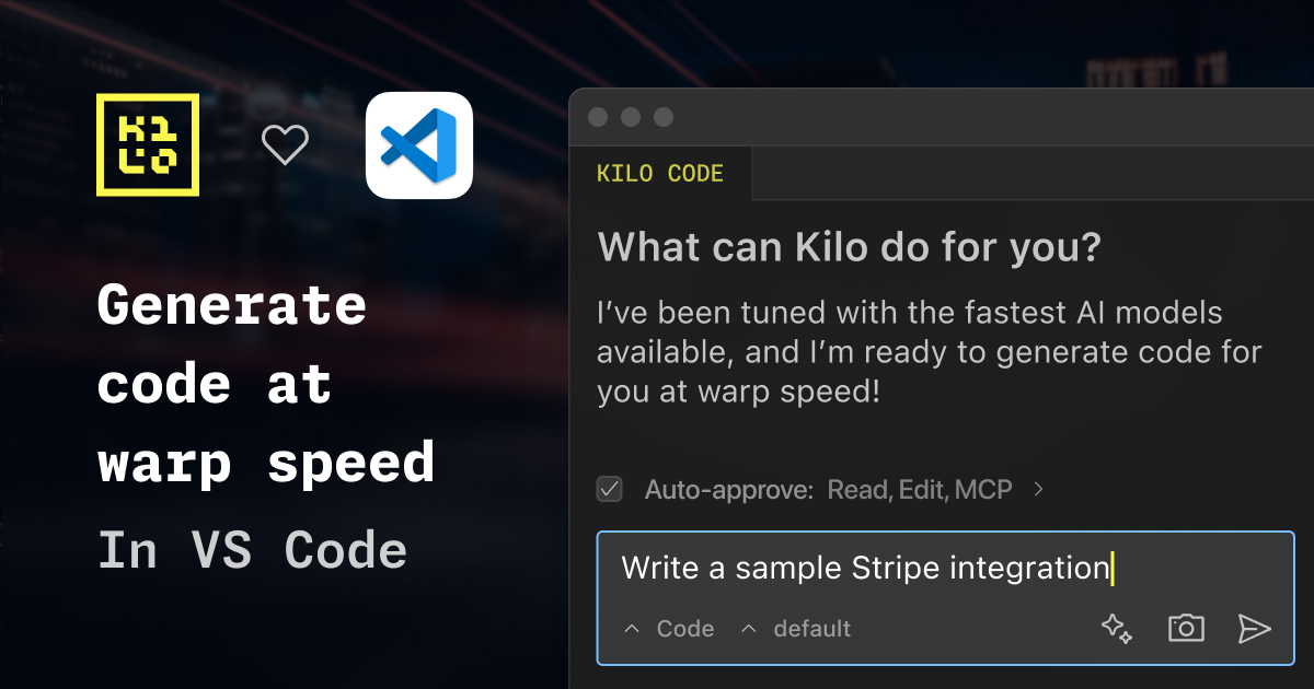 Kilo Code - 开源 AI 编码助手｜支持 VS Code 与 JetBrains 的多模型开发工具
